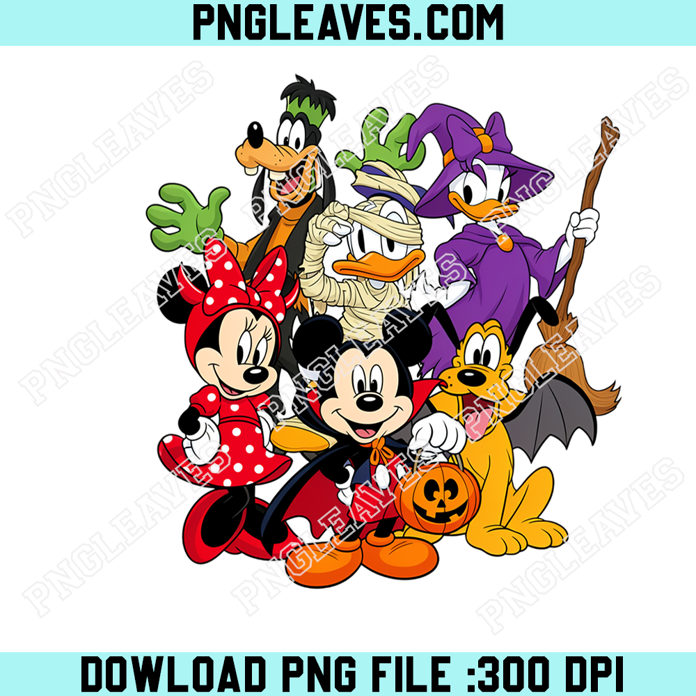 Halloween Mouse And Duck Friends PNG, Cute Trick Or Treat Character PNG