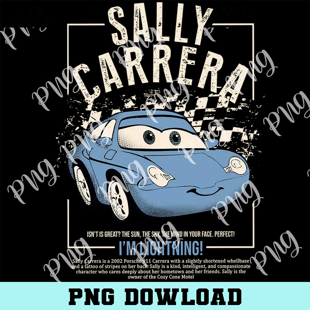 Retro Lightning Mcqueen Sally Png, Pixar Cars Disney Png