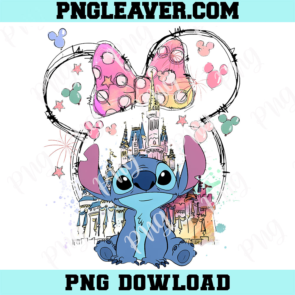 Disney Stitch And Scrump Png, Disney Castle Png, Magical Kingdom Png, Disney Ohana Family Means Png