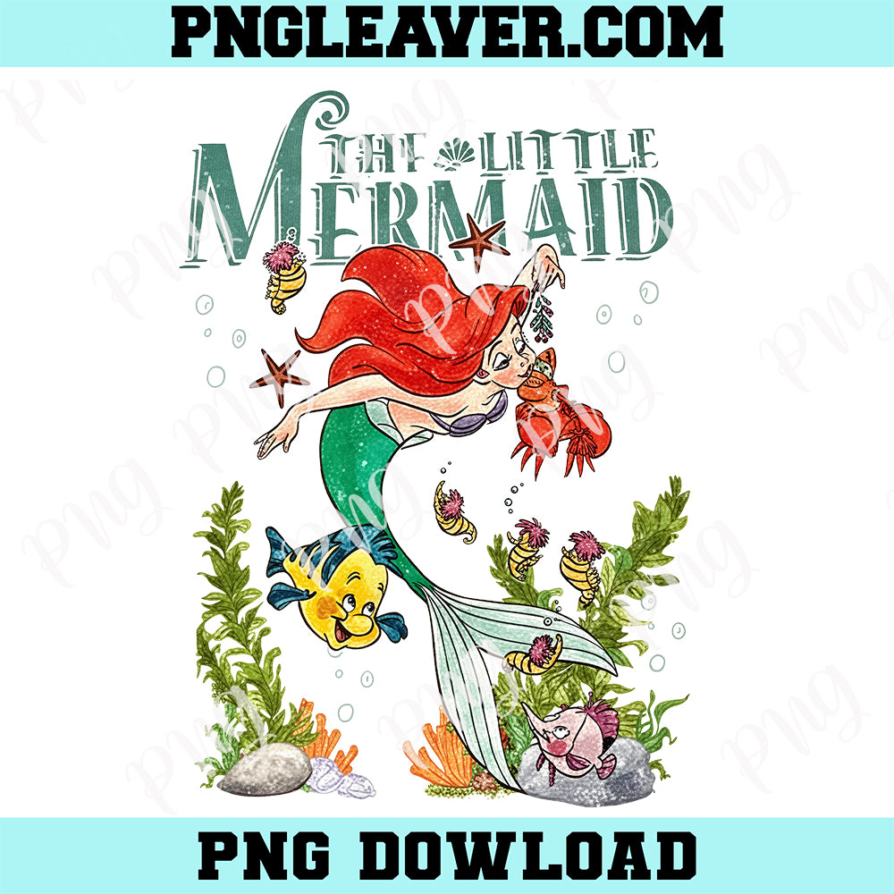 Vintage Little Mermaid PNG, Family Vacation Png, Family Trip Png, Vacay Mode Png, Magical Kingdom Png