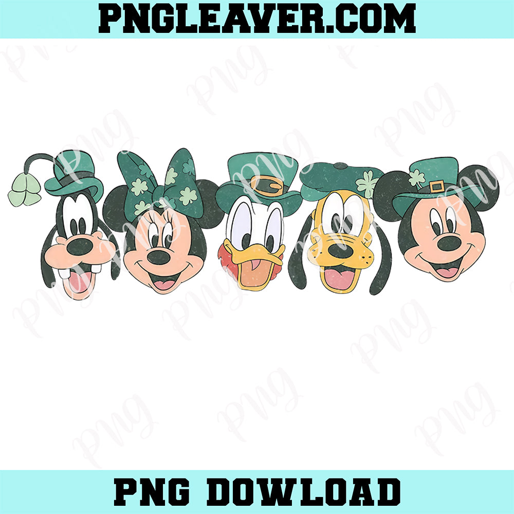 Comfort Colors Disney St Patrick's Day Png, Mickey and Friends St Patricks Png, Mickey St Patrick's Day Png
