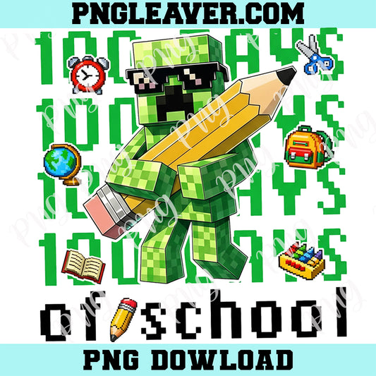 100 Days Of School Game Creepers Png, I Survived 100 Days Png, Game School Png