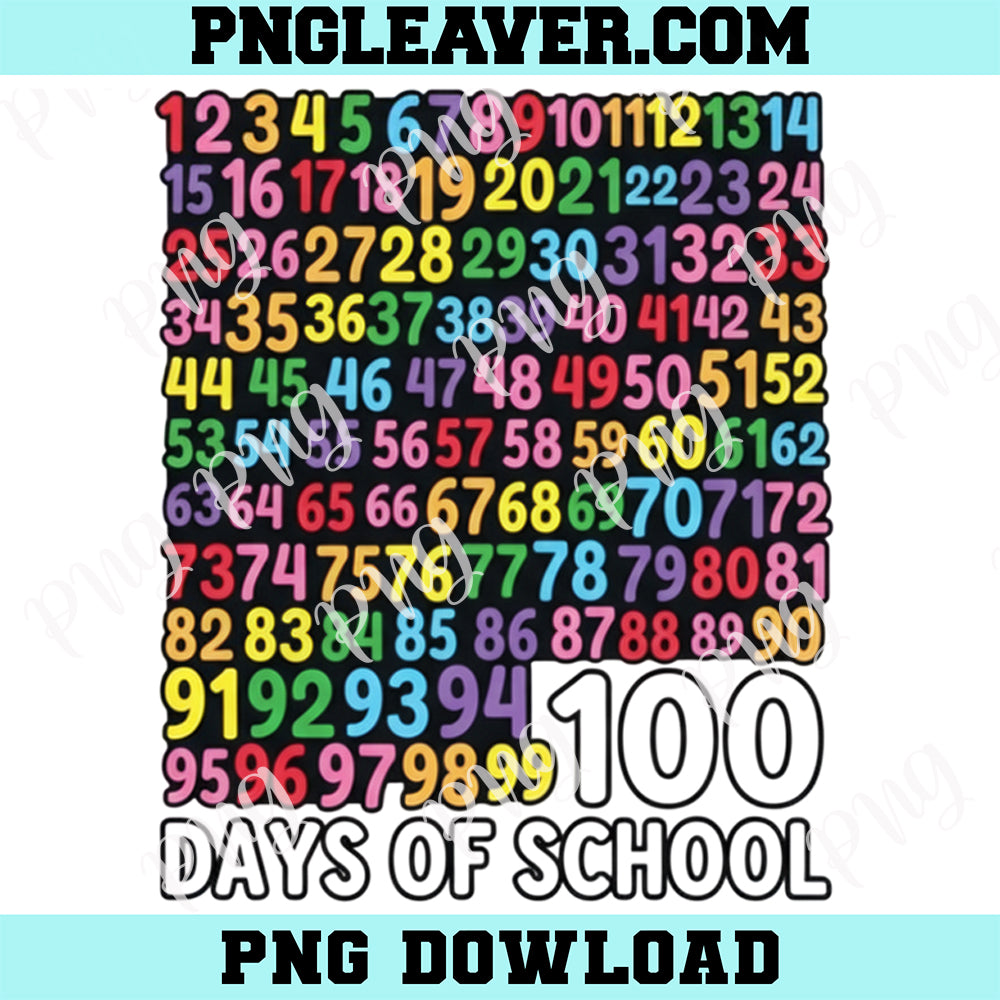 Count Numbers 100th Day School  Png, 100th Day School Numbers Counting Celebration Png