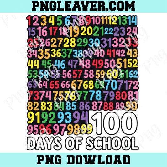 Count Numbers 100th Day School  Png, 100th Day School Numbers Counting Celebration Png
