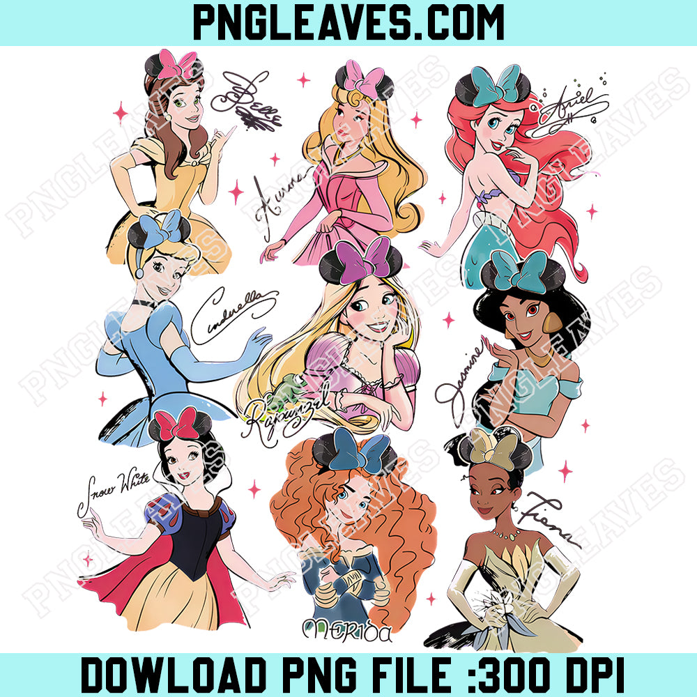 Disney Princess  Cinderella Snow White PNG, Ariel Belle Rapunzel PNG, Jasmine Anna PNG