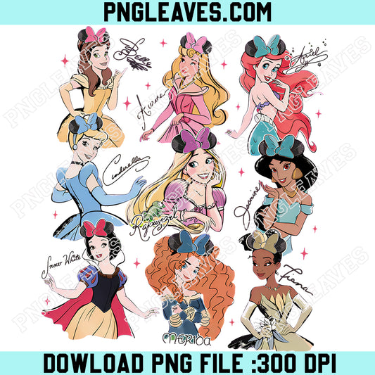 Disney Princess  Cinderella Snow White PNG, Ariel Belle Rapunzel PNG, Jasmine Anna PNG
