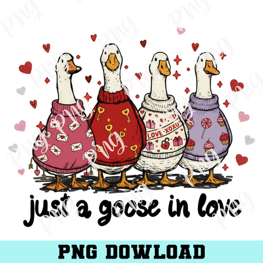 Valentines Duck Day PNG, Funny valentine Png, Goose Valentine Png, Preppy Valentine Png