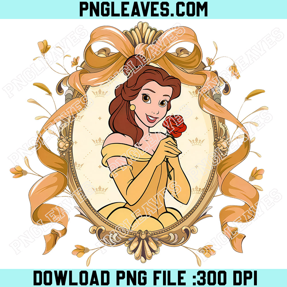 Disney Princess Belle Rose Png, Disneyland Princess Trip Png, Disney Girls Trip Png