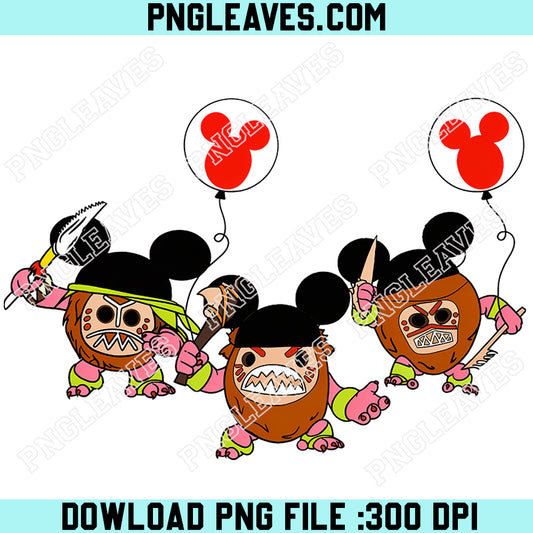 Moana Kakamora Wear Mickey Ears With Balloon Vacay Mode Png, Beware The Kakamora Png, Moana Disney Png