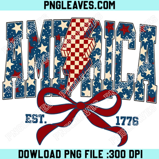 1776 America Bow Retro Png, 4th of july Coquette Bow Png, Land of the free Png