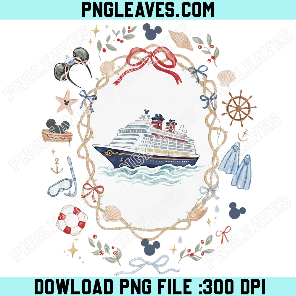 Disney Cruise Wreath Png, Family Matching Cruise Trip Png, Disney Travel Png