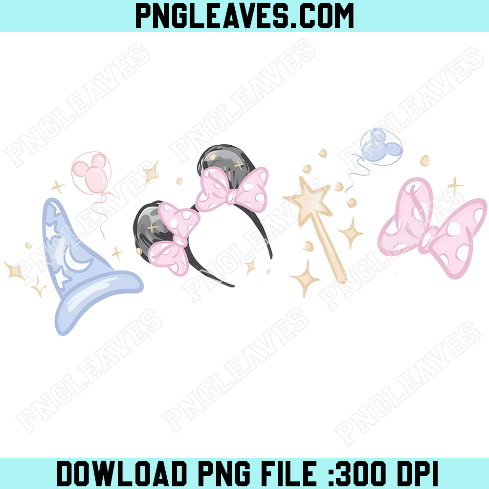 Magical Kingdom Coquette PNG, isney Inspired Cute Pastel Accessories Png