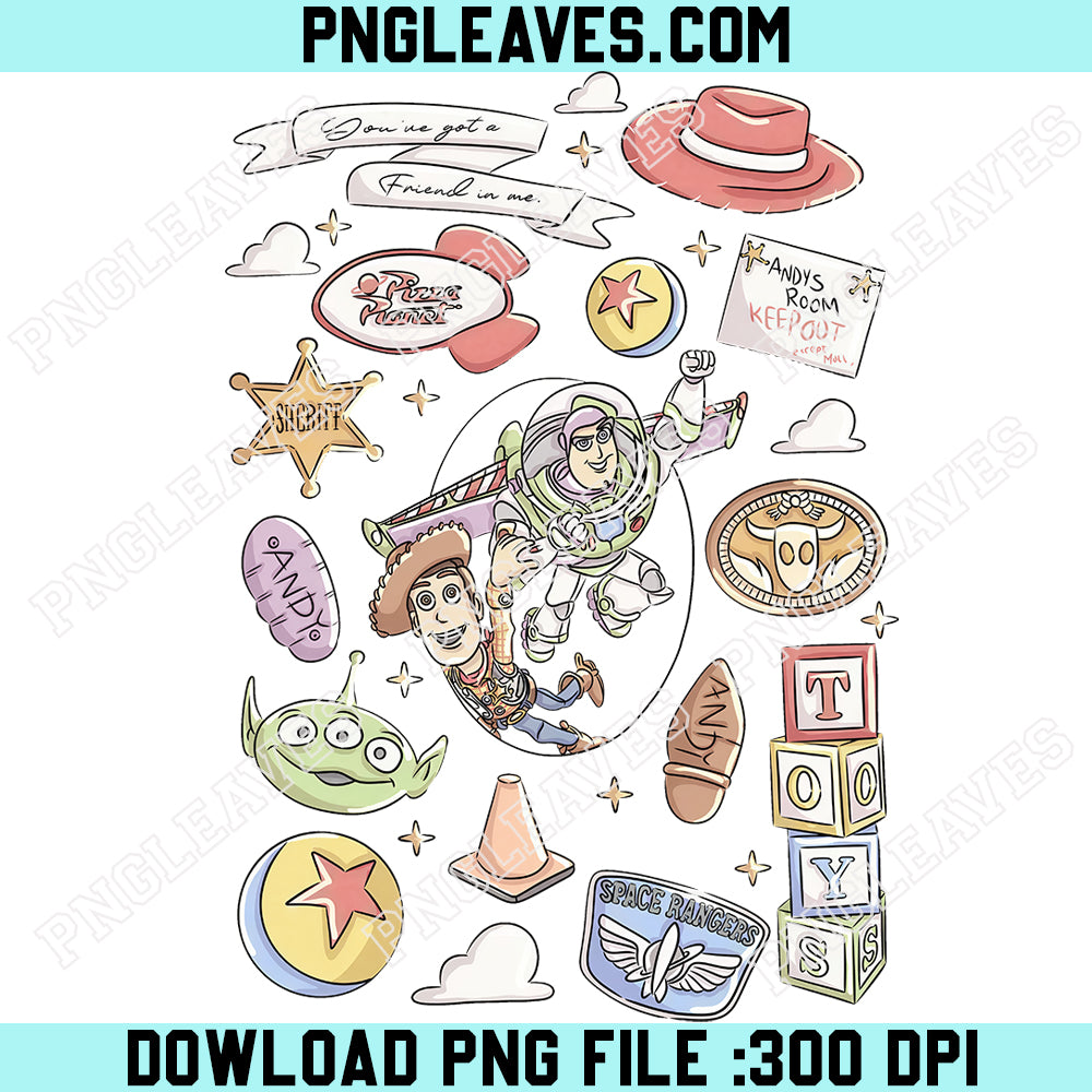 Toy Story Friends PNG, Woody Buzz Lightyear Clipart, You’ve Got a Friend in Me PNG