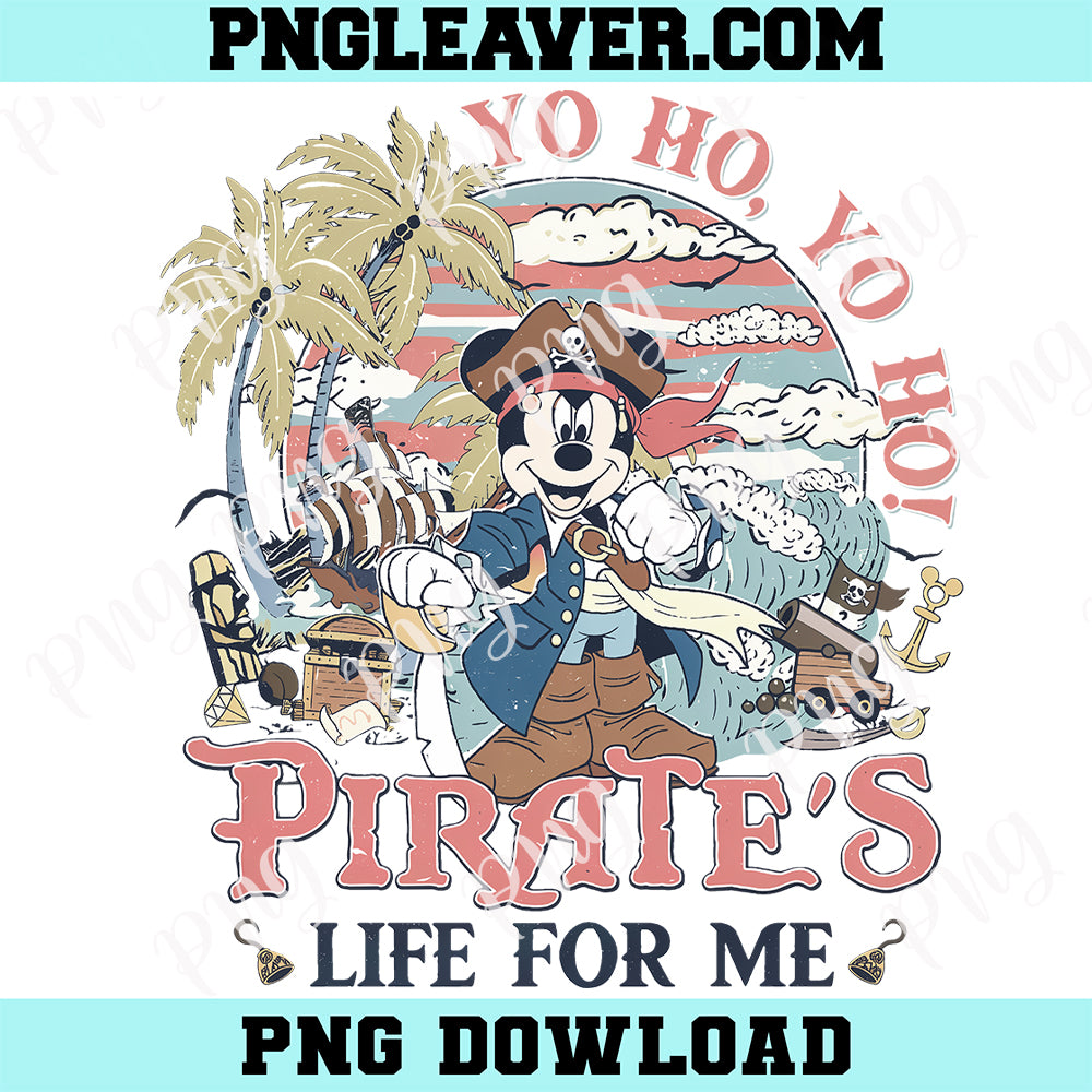 Yo Ho Yo Ho A Pirate's Life for Me Png, Personalized Mickey Friends Disney Pirates Png, Family Pirates of the Caribbean Png