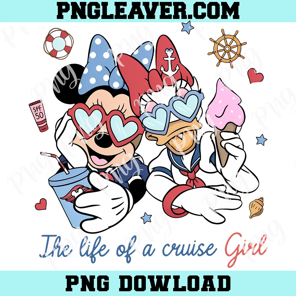 Life Of A Cruise Girl Mickey Minnie Disney Png, Girls Cruise Trip Vacation Bestie Best Friend Matching Png