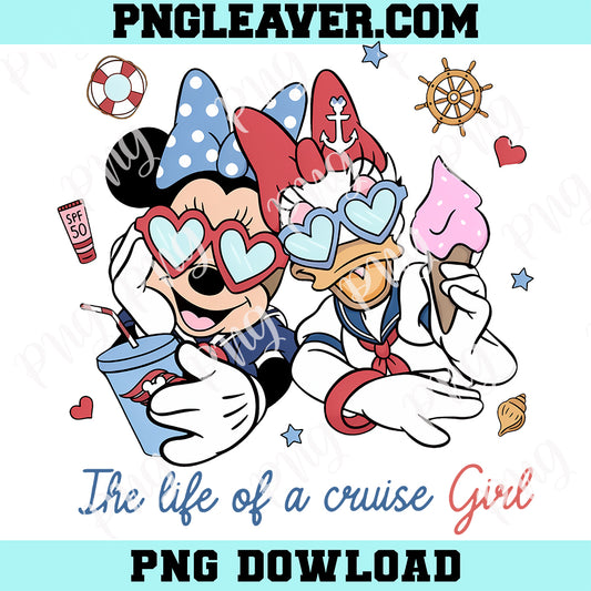 Life Of A Cruise Girl Mickey Minnie Disney Png, Girls Cruise Trip Vacation Bestie Best Friend Matching Png