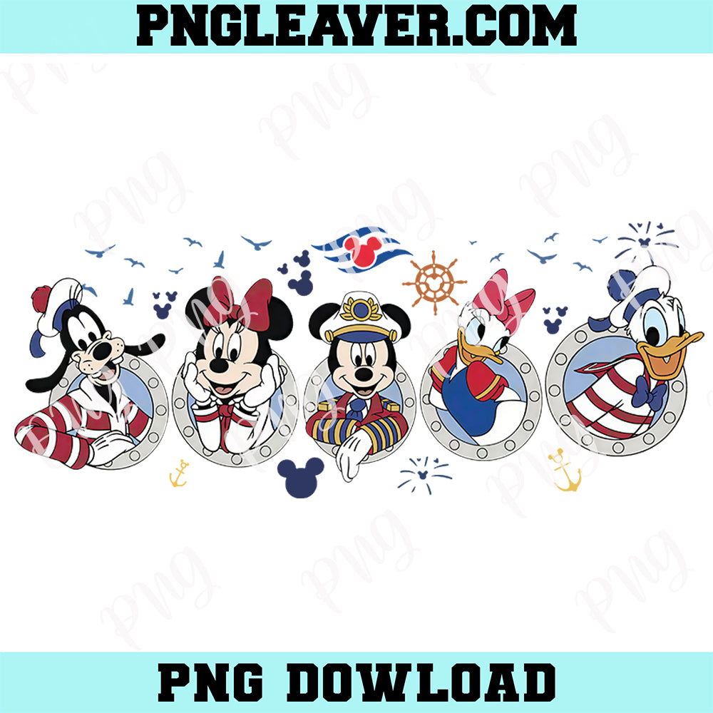 Disney Cruise Squad Cute Funny Png, Mickey And Friends Cruise Png