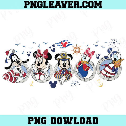 Disney Cruise Squad Cute Funny Png, Mickey And Friends Cruise Png