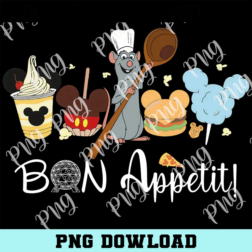 Remy Bon Appetit Png, Disney Ratatouille Png, Epcot Disney Snacks Png