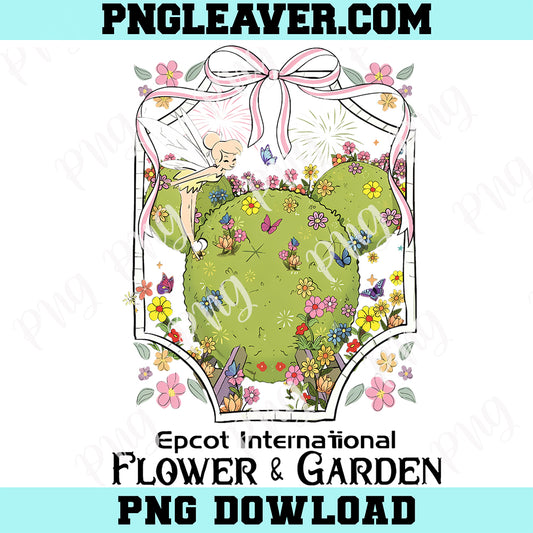 Disney Tinkerbell Magical Castle Flowers Png, Epcot International Flower And Garden Festival Png