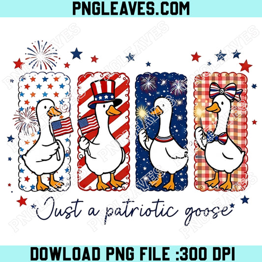 Cute Patriotic Goose PNG, Independence Day Goose Design, USA Flag Goose Sublimation, Fourth of July Digital Download
