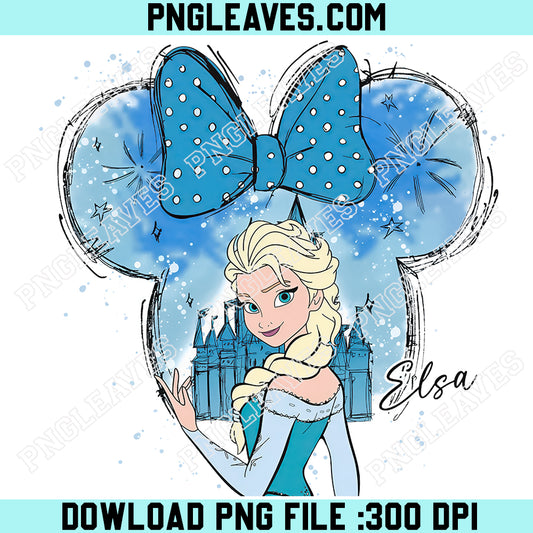 Frozen Elsa Disney Png, Minnie Ears Elsa Png, Elsa Trip Princess Castle Png