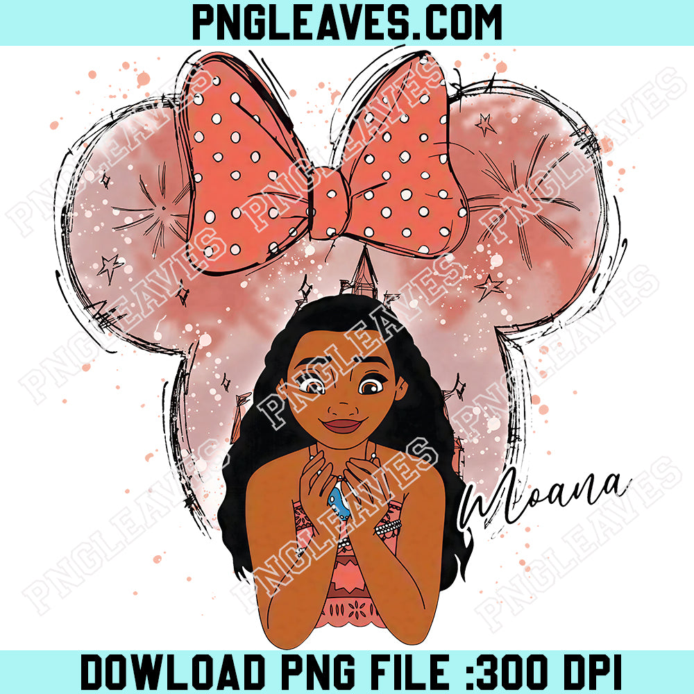 Disney Moana Trip Mouse Png, Cute Princess, Moana Disney World Minnie Mouse Ears Png