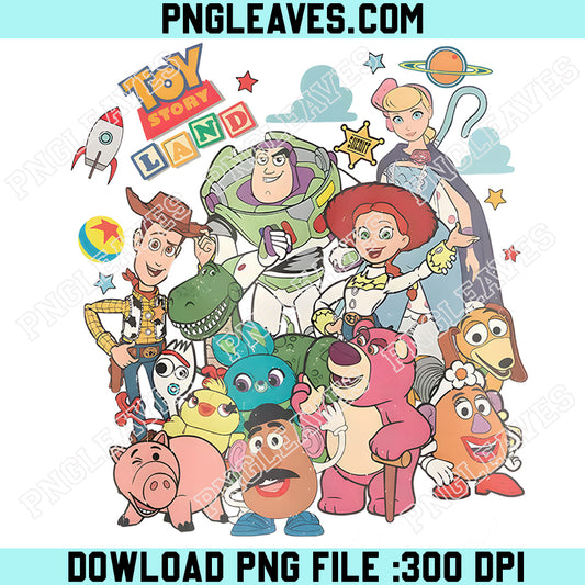 Toy Story Land 1995 Retro PNG, Disney Pixar PNG, Disney Woody Jessie Buzz Lightyear PNG