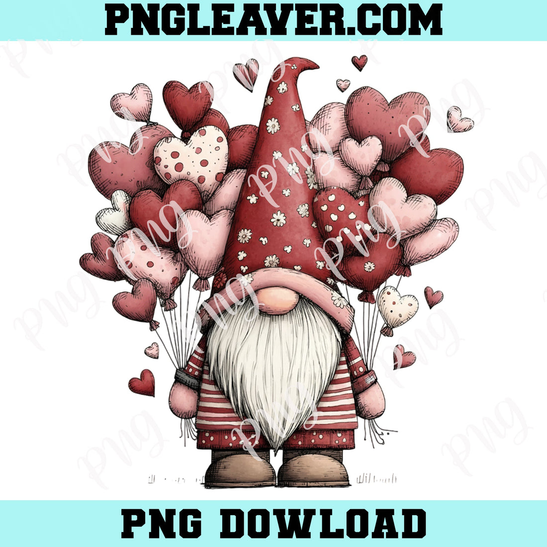 Valentine Gnome Clipart Png, Cute Watercolor Love Gnomes PNG – pngleaves