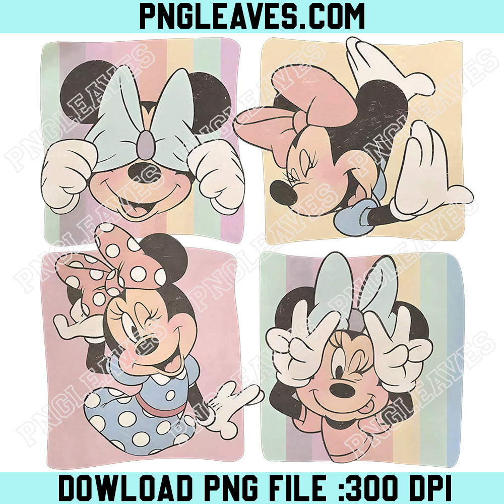 Vintage Cartoon Mouse Girl PNG, Pastel Aesthetic Graphic, Retro Sublimation Design Png