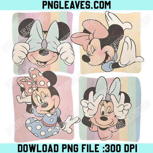 Vintage Cartoon Mouse Girl PNG, Pastel Aesthetic Graphic, Retro Sublimation Design Png