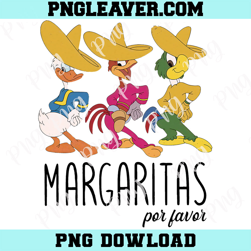 Margaritas Por Favor Cowboy Png, The Three Caballeros Png, Disney Margarita Png