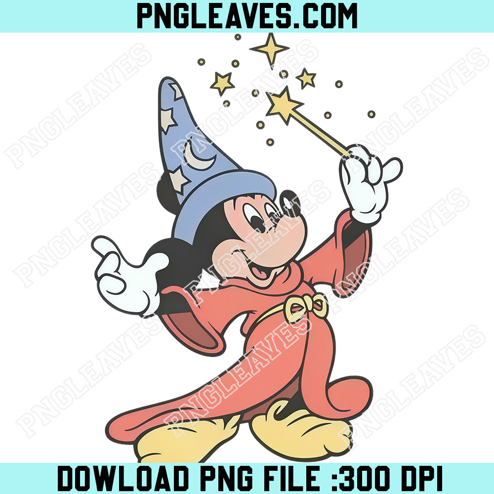 Retro Disney Fantasia PNG, Disney Mickey Wizard PNG, Wizard Magical PNG