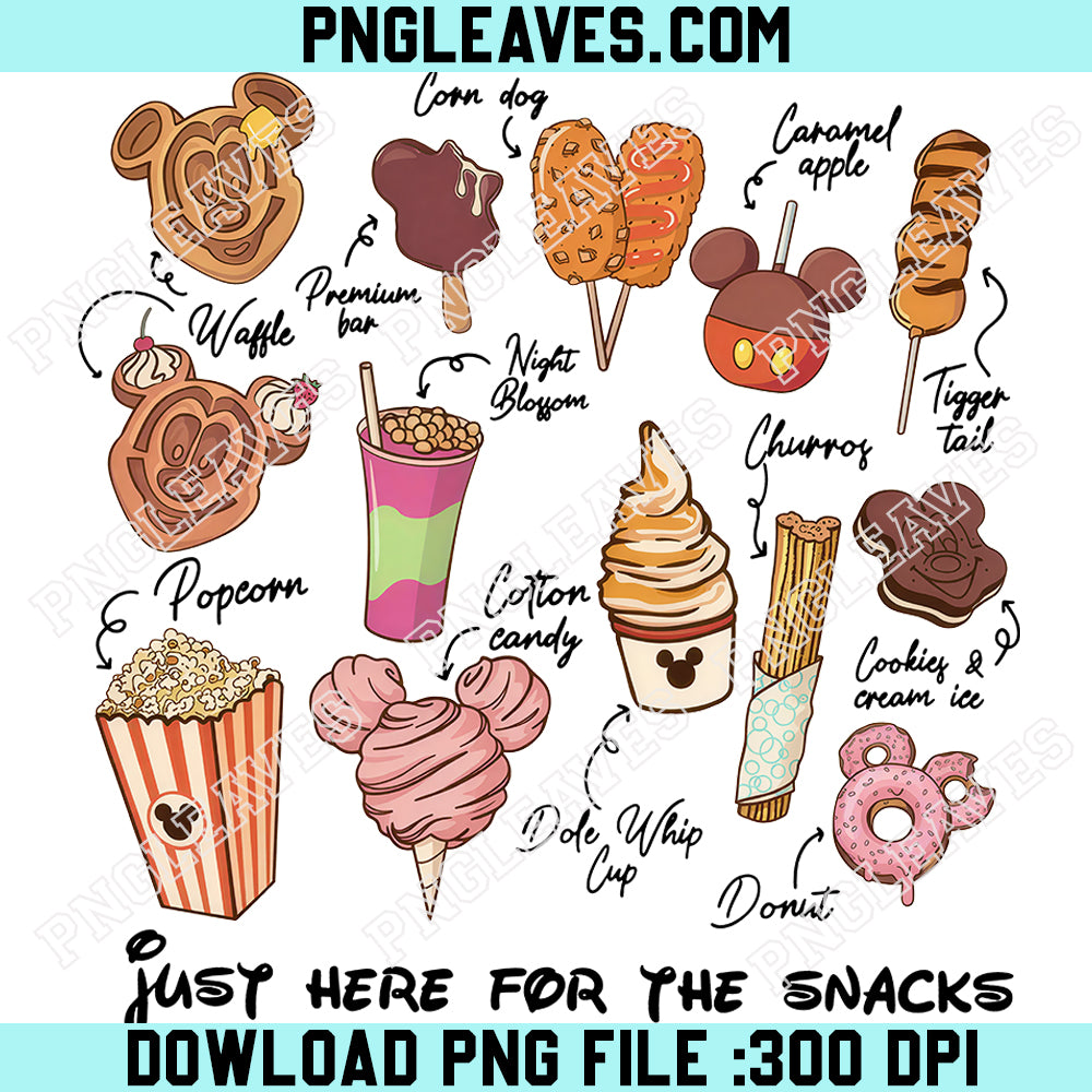 Disney Snack Goals PNG, Epcot Food PNG, Funny Park Day PNG, Here for Snacks PNG