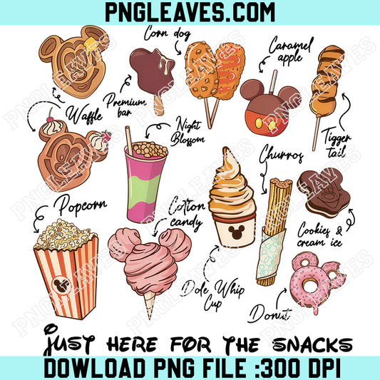 Disney Snack Goals PNG, Epcot Food PNG, Funny Park Day PNG, Here for Snacks PNG