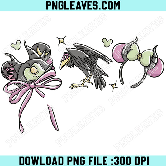 Coquette Bow Maleficent PNG, Disney Villain Maleficent PNG, Princess Aurora Disney PNG