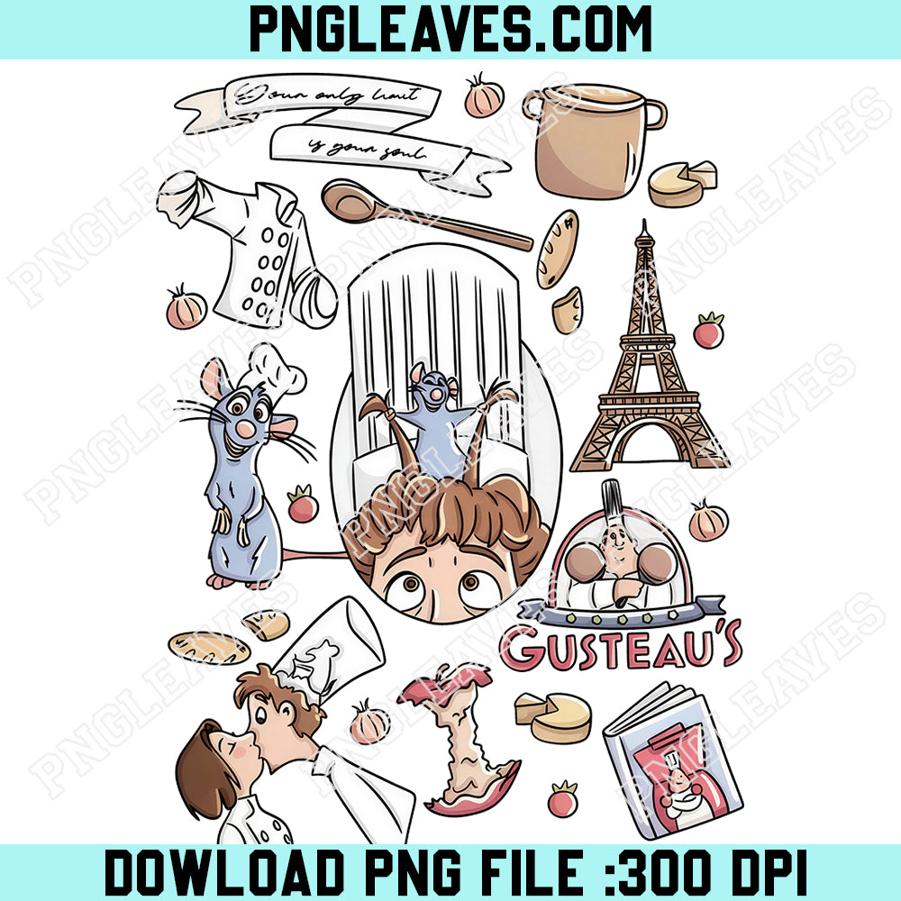 Disney Ratatouille Little Chef Remy PNG, Linguini Colette Tatou Remy Rat Paris France PNG