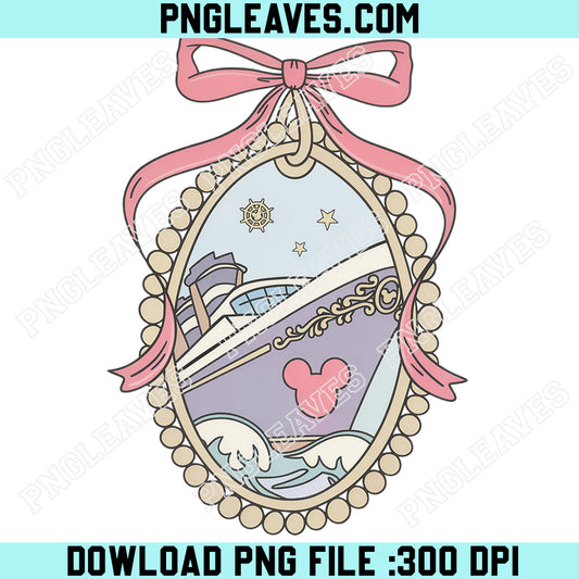 Pink Coquette Bow Disney Cruise Ship PNG, Family Cruise Trip PNG, Disney Wish Dream Magic Wonder Fantasy PNG