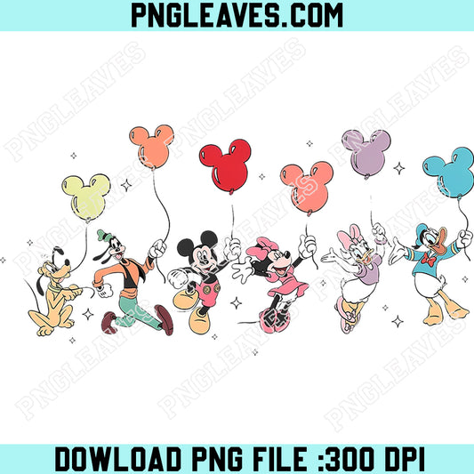 Retro Mickey and Friends Signatures Baby Friend PNG, Magical Disney Characters PNG