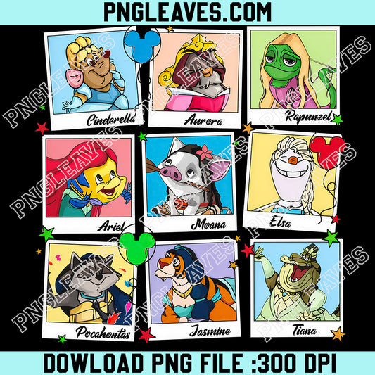 Disney Princess Sidekicks Photos PNG, Disney Aurora Ariel Belle Cinderella Tiana PNG