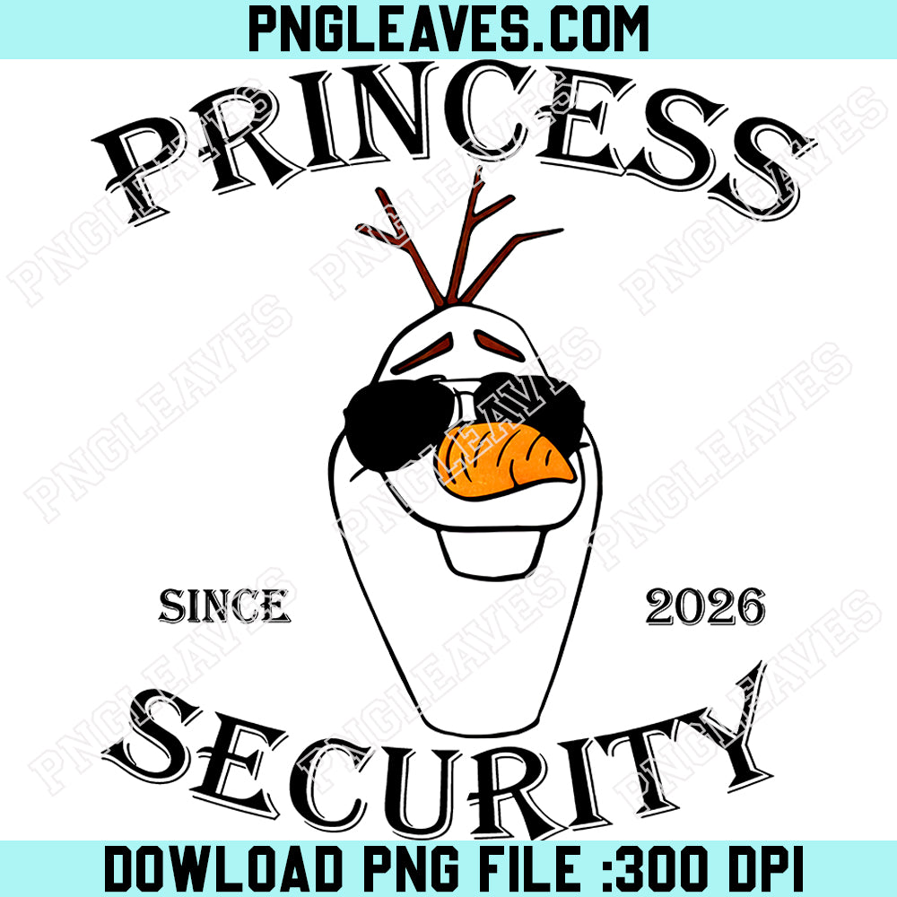 Princess Security Olaf PNG, Olaf Inspired Humor PNG, Disney Princess PNG