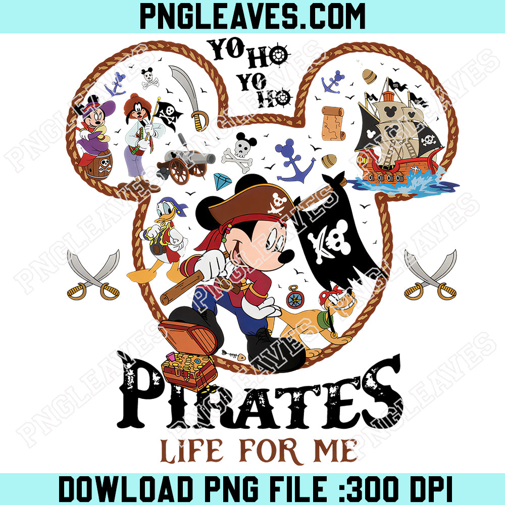 Mickey Friends Disney Pirates PNG, Yo Ho Yo Ho A Pirate Life for Me PNG, Family Pirates PNG