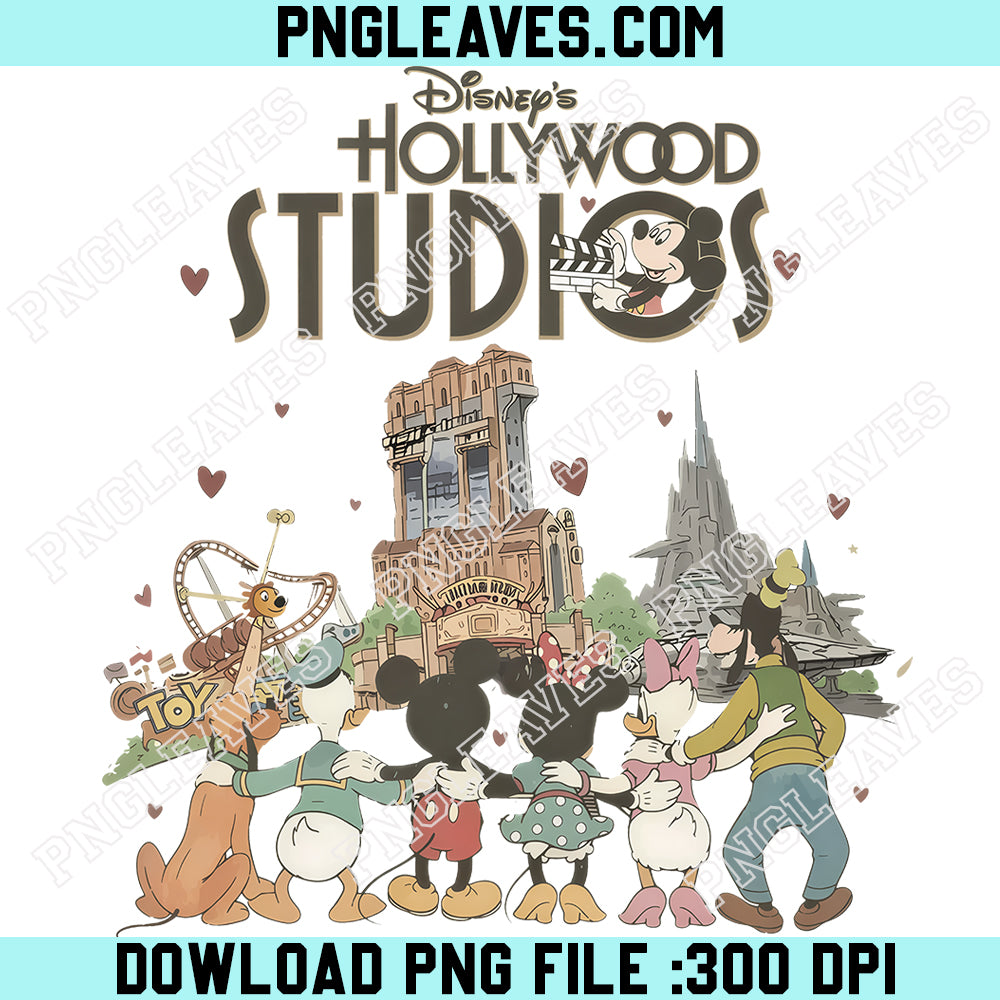 Vintage Mickey and Friends Hollywood PNG, Disney Family PNG, Disney Trip PNG