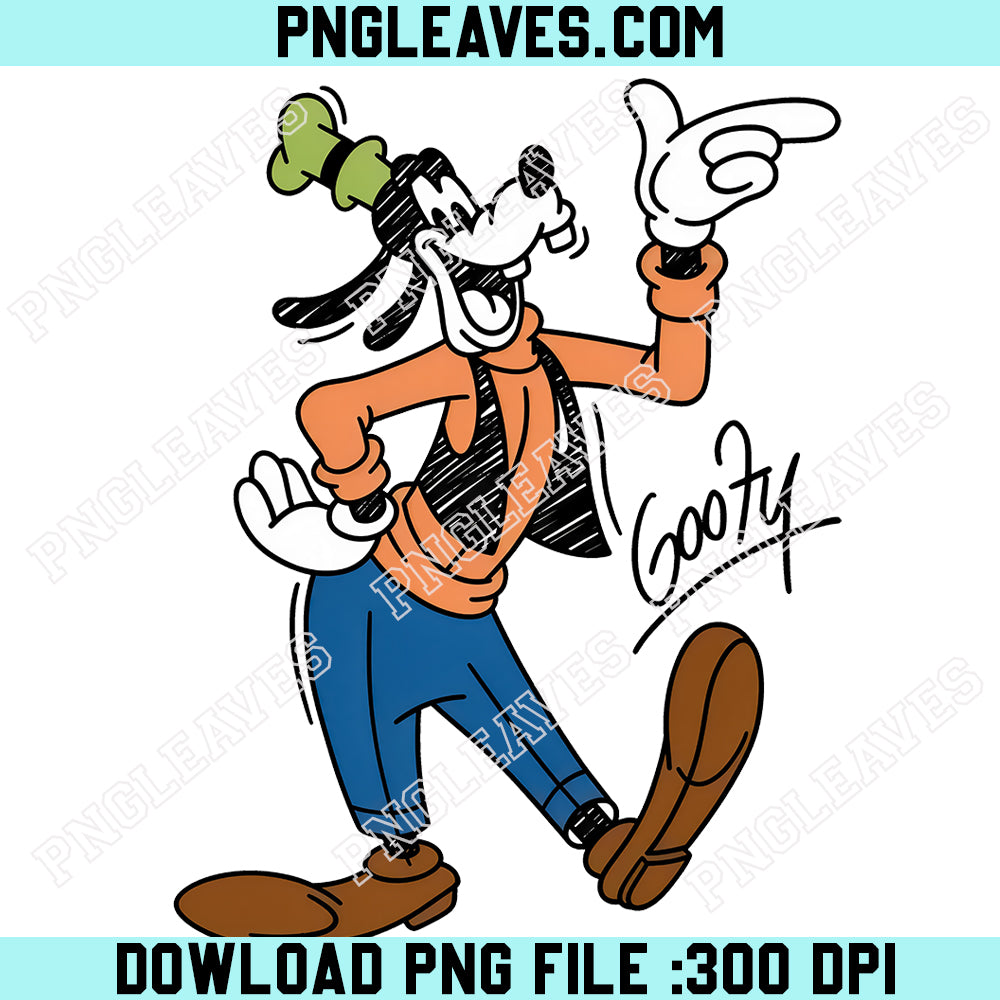 Sketch Goofy Signature PNG, Goofy Kids PNG, Youth Disney PNG