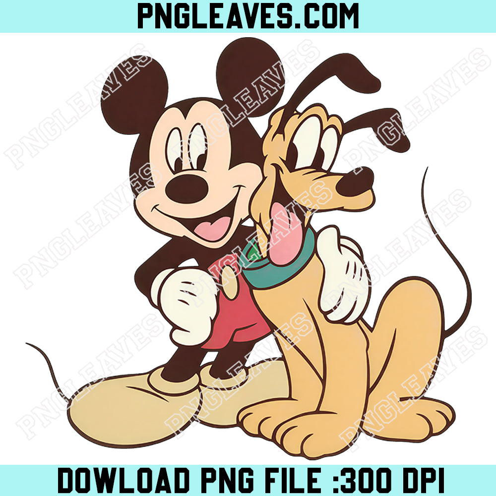 Mickey And Pluto Best Friends PNG, Pluto Dog Kids Friend PNG