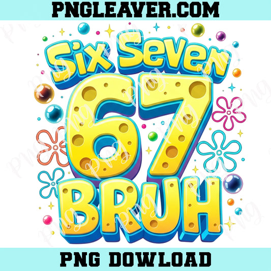 67 SpongeBob Png, Kids Gaming PNG, Funny Six Seven Png, 67 SpongeBob Ice Cream Drip Png