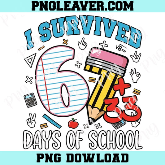 67+33 i Survived 100 Days of School Png, 6 7 100th Days Kid Students Png