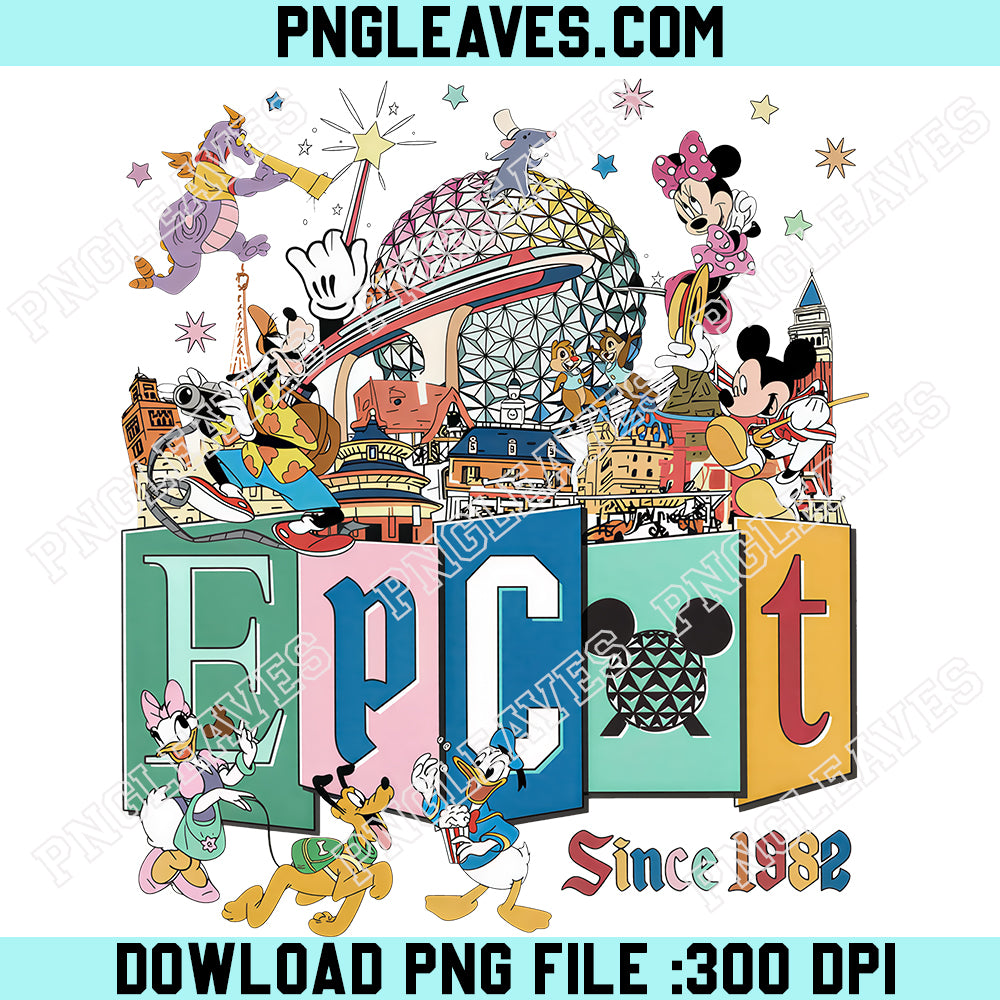 Mickey Friends Epcot Center Since 1982 PNG, Disney Epcot World Tour PNG, Epcot Travel Around The World PNG