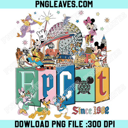Mickey Friends Epcot Center Since 1982 PNG, Disney Epcot World Tour PNG, Epcot Travel Around The World PNG