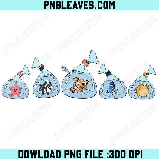 Finding Nemo Fish Bag PNG, Disney Finding Nemo PNG, Nemo Dory Gill Peach Starfish Cute Fish Bag PNG